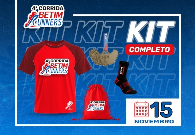 Inscrição Kit completo — camisa, medalha, sacochila e meia